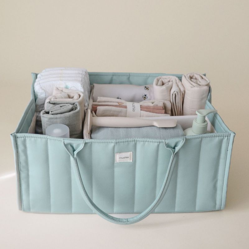 Panier à couches Roman Green Mushie Ambiance 3