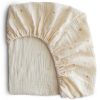 Drap housse en mousseline de coton Sun (100 x 40 cm) - Mushie