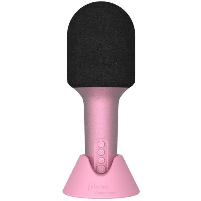 Microphone Bluethooth avec haut-parleur intégré Glitter rose Lalarma