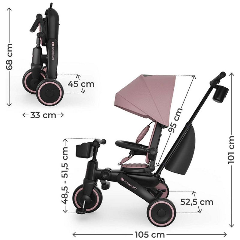 Tricycle évolutif Jazz 3 Pink Kinderkraft Produit 9