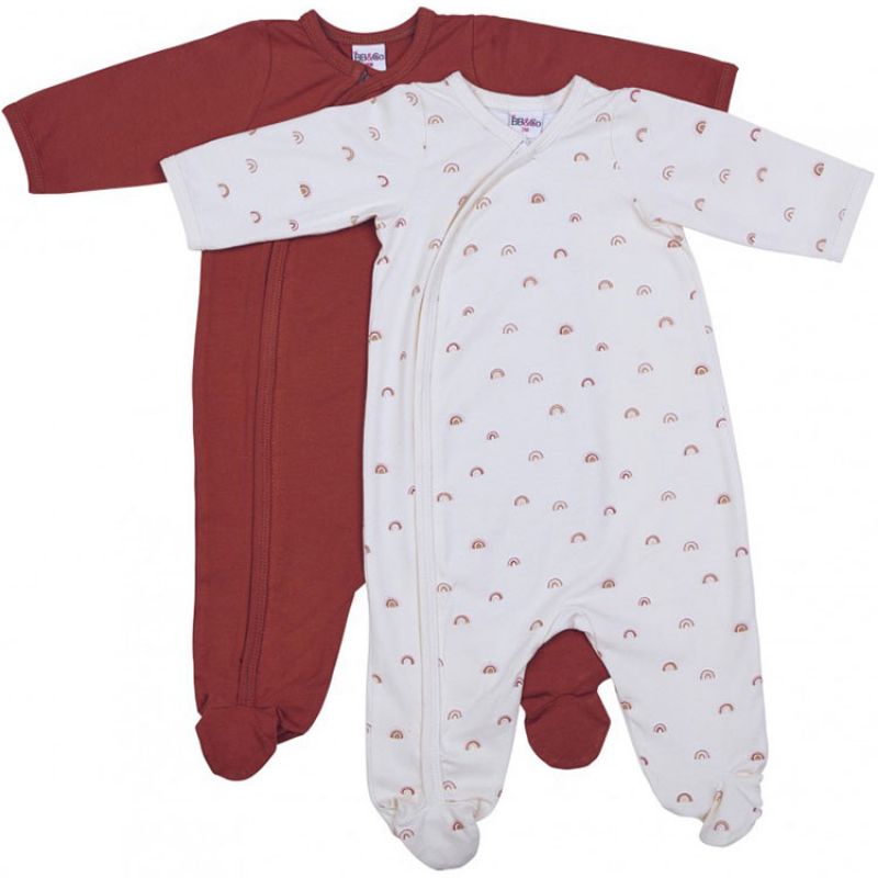 Lot de 2 pyjamas en coton Arc-en-ciel (3 mois) BB & Co