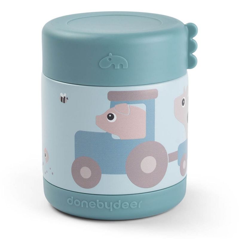 Boîte repas isotherme Tiny farm Bleu (300 ml) Done by Deer Produit 1