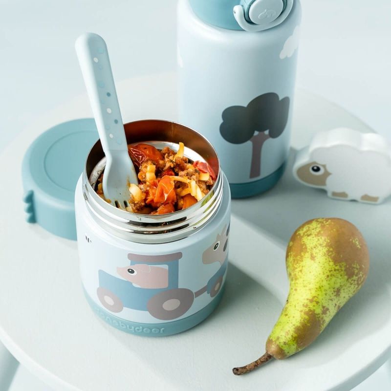 Boîte repas isotherme Tiny farm Bleu (300 ml) Done by Deer Ambiance 2