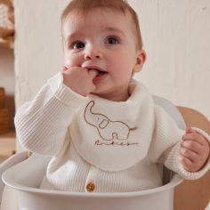 Lot de 2 bavoirs bandanas en mousseline Bali, Moka & Snow