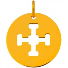 Médaille Signes Croix de Jérusalem 16 mm (or jaune 750°)  par Maison La Couronne