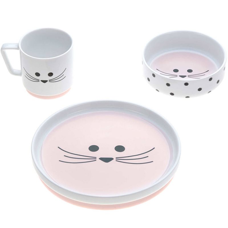 Coffret repas en porcelaine souris Little Chums (3 pièces) Lässig