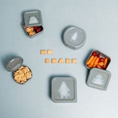 Lot de 2 boîtes à goûter à clip Mr. Shark