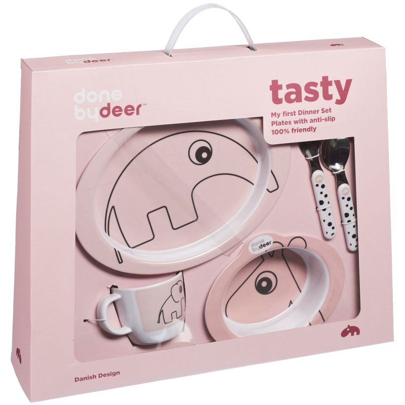 Coffret repas Contour rose pastel (5 pièces) Done by Deer