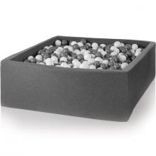 Piscine à balles carrée gris foncé personnalisable (130 x 130 x 40 cm)  par Misioo