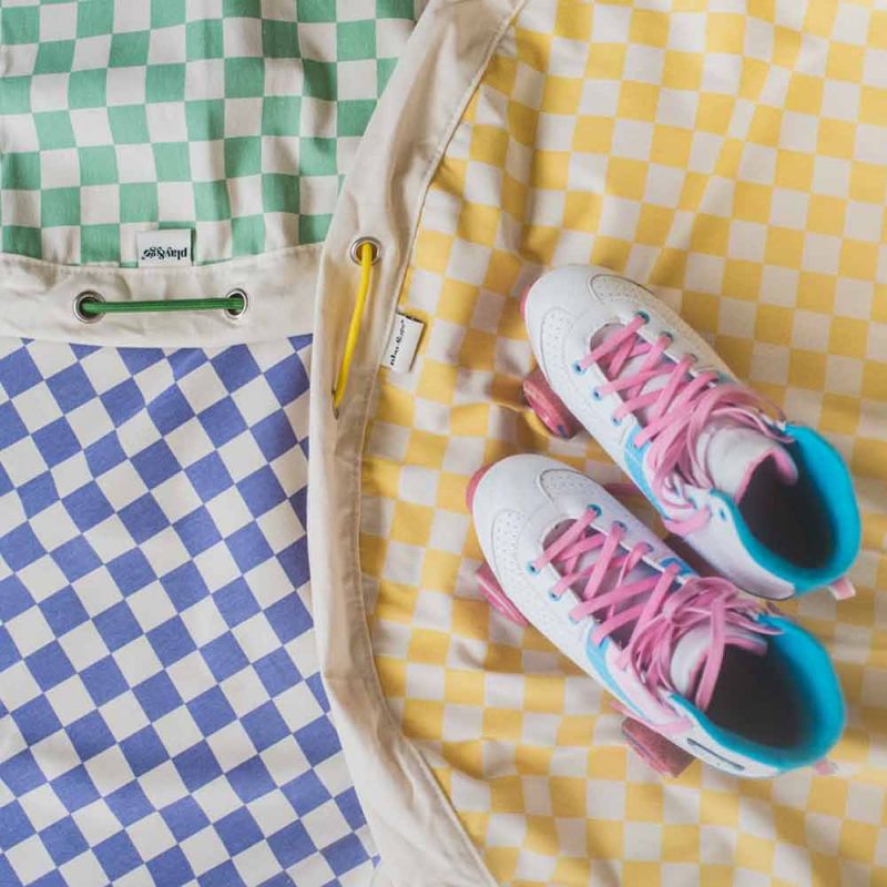 Sac à jouet 2 en 1 Noomad Original Vichy Yellow Play&Go Ambiance 2