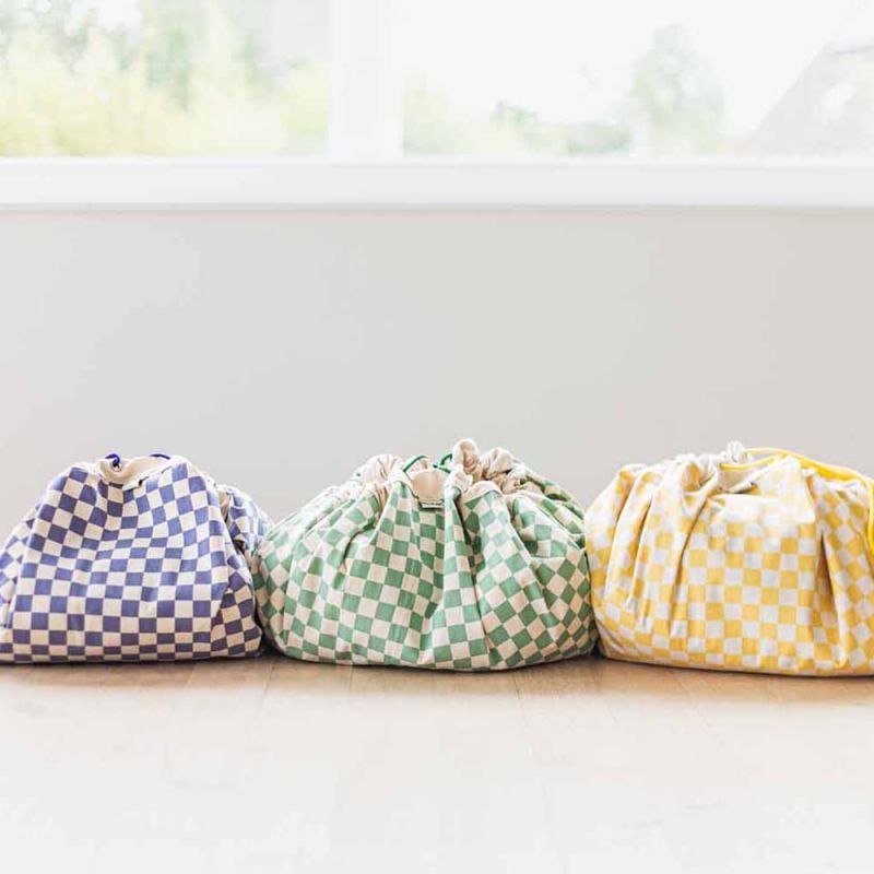 Sac à jouet 2 en 1 Noomad Original Vichy Yellow Play&Go Ambiance 7