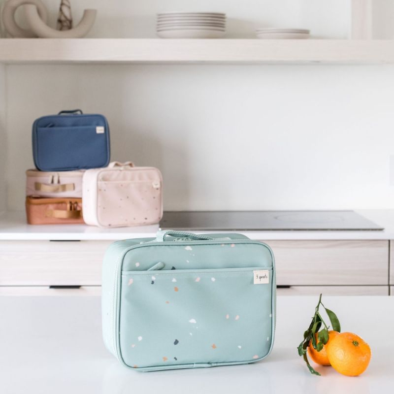 Lunch bag en tissu recyclé Terrazzo vert (4,5 L) 3 sprouts Ambiance 2
