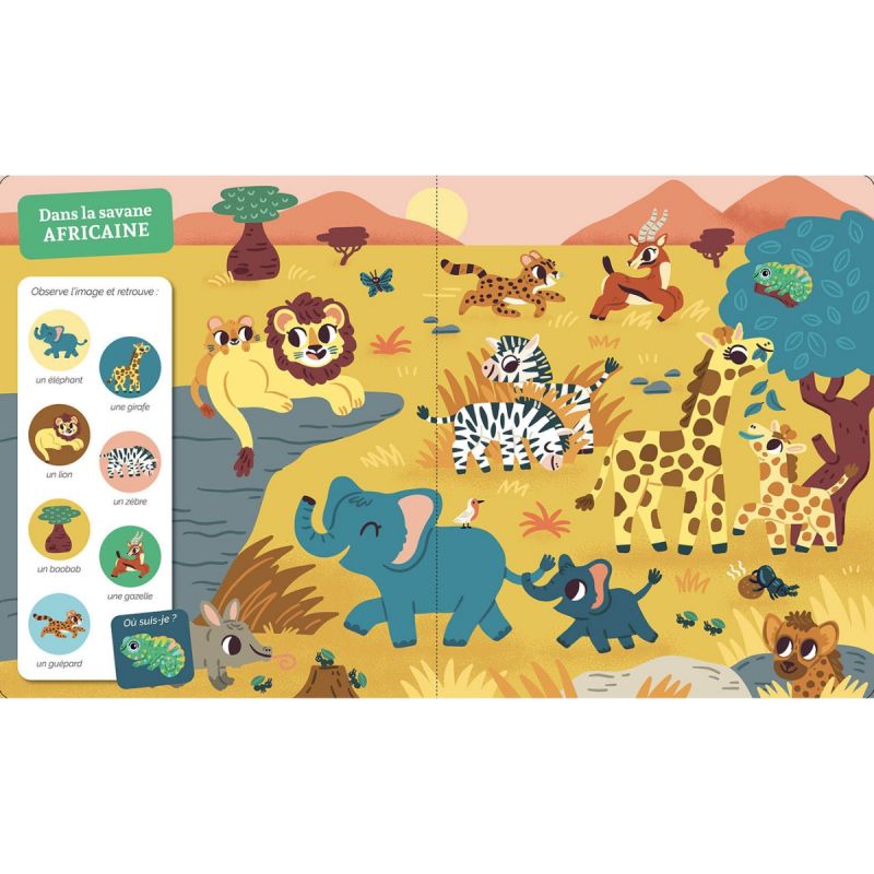 Livre Cherche et trouve des tout-petits La jungle et la savane Auzou Editions Produit ouvert 3