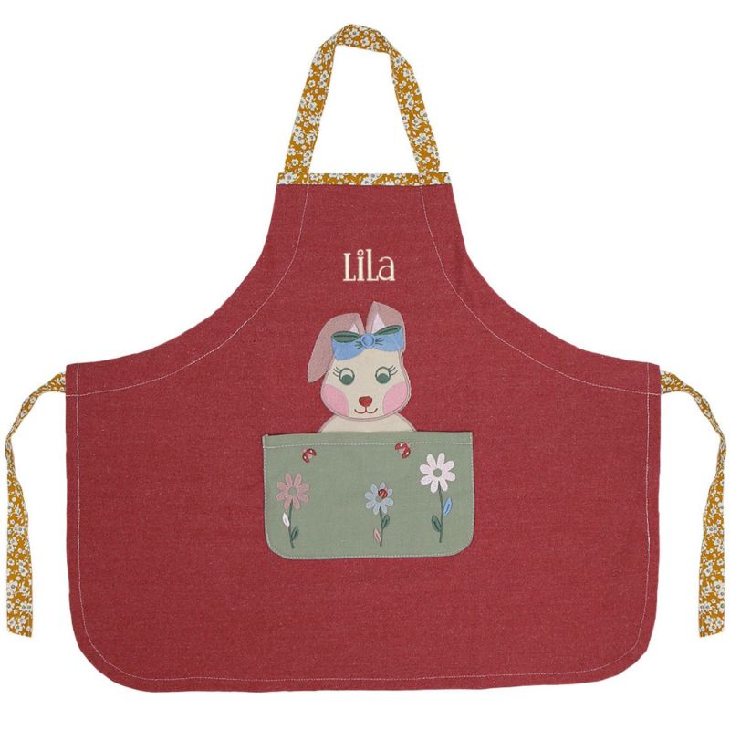 Tablier Tchikis 3 Lapin personnalisable (2-6 ans) L'oiseau bateau Produit 1