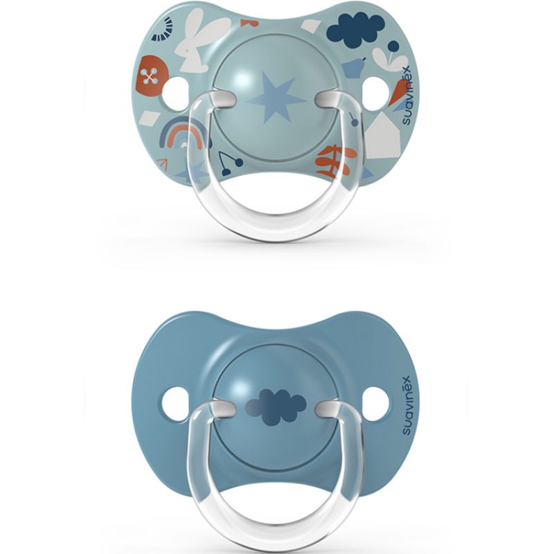Lot de 2 sucettes symétriques SX PRO Into the forest bleu (6-18 mois) Suavinex