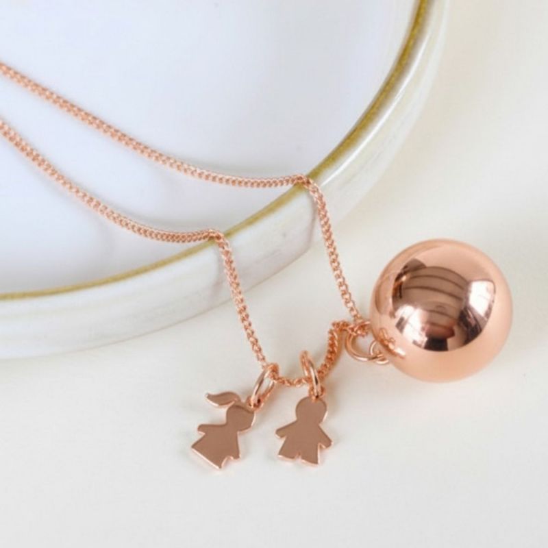 Bola de grossesse Gri-Gri Jumeaux chaîne (or rose) Pleine Lune Produit 1