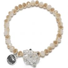 Bracelet Charm perles crème charm bouquet de perles  par Proud MaMa