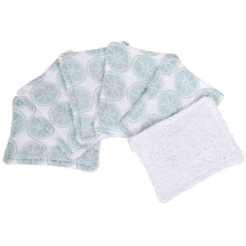 Lot de 6 lingettes lavables Limonade (8 x 11 cm) Little Crevette