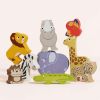 Animaux d'afrique en bois FSC à empiler Le Toy Van Ambiance 6