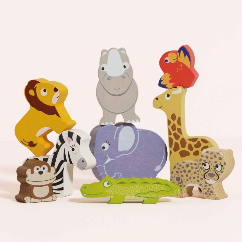 Animaux d'afrique en bois FSC à empiler Le Toy Van Ambiance 6