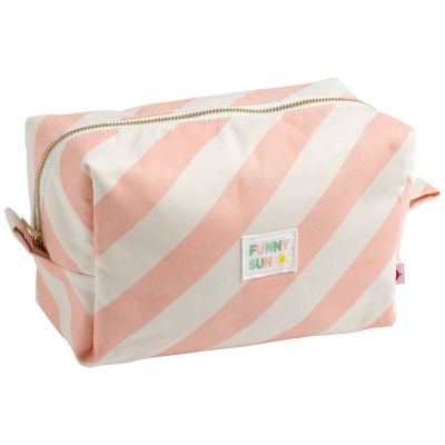 Trousse de toilette à rayures Roses Pop Sauthon
