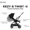 Poussette Compacte et Rotative Eezy S Twist+2 Châssis Noir et Siège Magic Black Cybex Produit 6