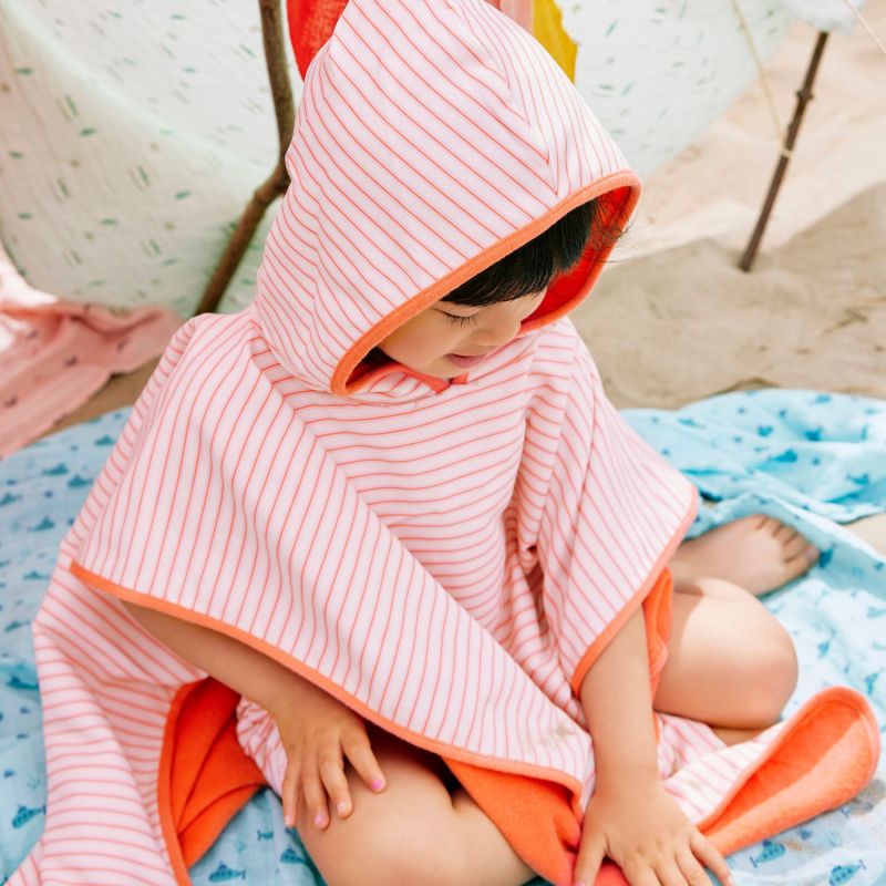 Poncho de plage anti-UV Rayures d'été Fresk Ambiance 2