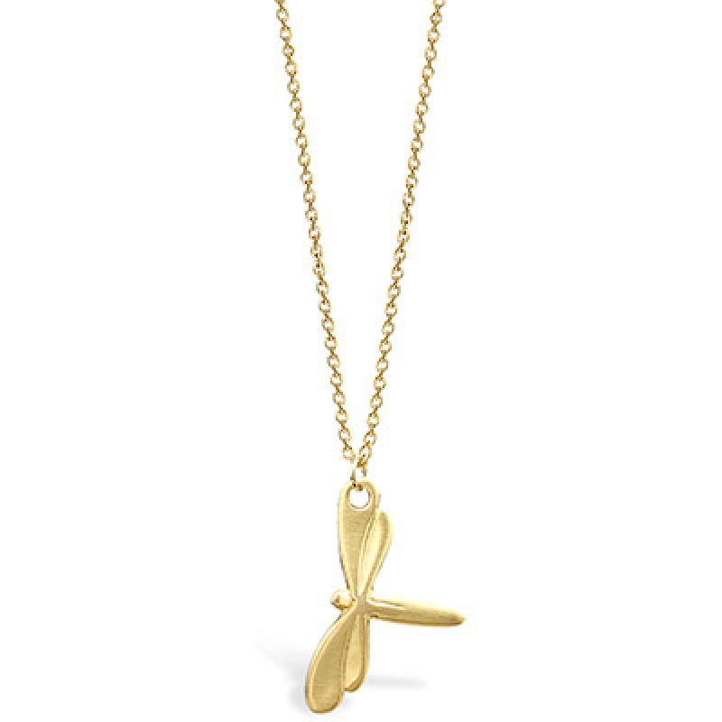 Collier libellule Nature (vermeil doré) Coquine