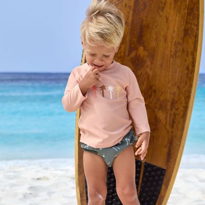 Maillot de bain couche Palmiers olive fonc (19-24 mois)