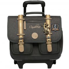 Cartable à roulettes Grey Badges (38 cm) - Caméléon