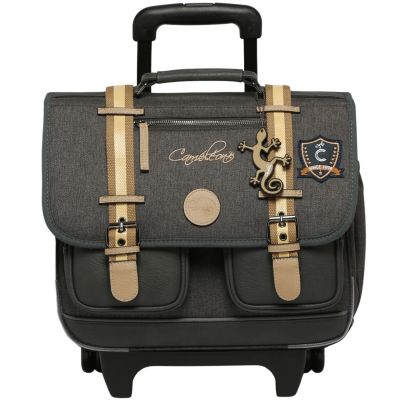 Cartable à roulettes Grey Badges (38 cm) Caméléon