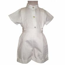 Tenue de baptême bermuda et chemisette blanche (6 mois)  par Nice Kids