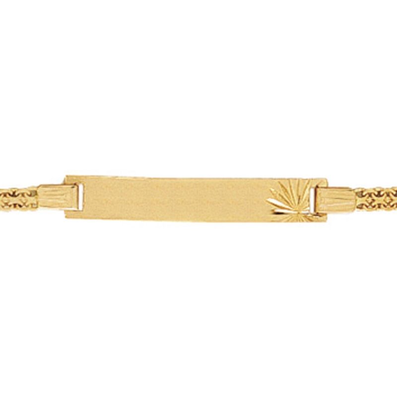 Gourmette bébé plaque 1 étoile (or jaune 750°) Berceau magique bijoux