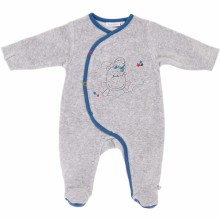Pyjama chaud Guss et Victor gris (1 mois : 54 cm)  par Noukie's