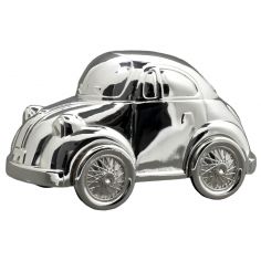 Tirelire Voiture Coccinelle (métal argenté) - Daniel Crégut
