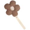 Attache tétine Fleur moumoute Beige-Ecru - Atelier Wagram