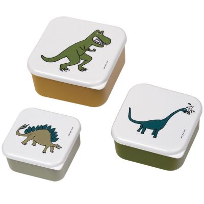 Lot de 3 boîtes à goûter Les Dinosaures Petit Jour Paris