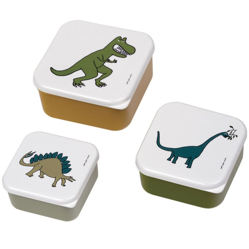 Lot de 3 boîtes à goûter Les Dinosaures Petit Jour Paris Produit 1