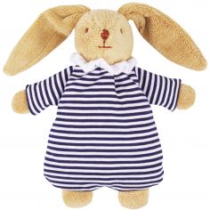 Peluche hochet Lapin nid d'ange marinière (20 cm) - Trousselier