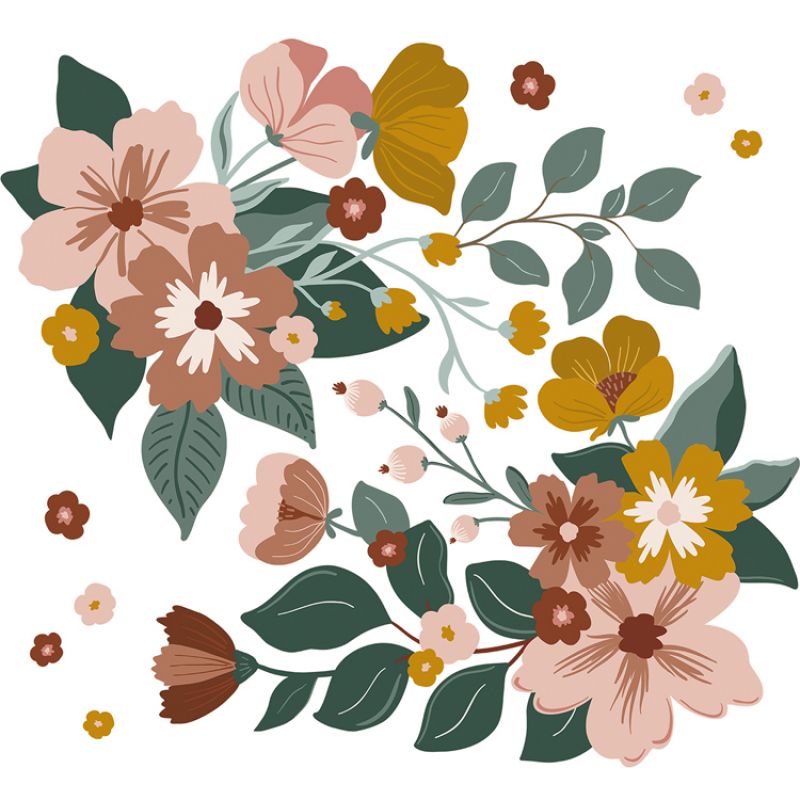 Stickers muraux Blooming Bouquets (70 x 64 cm) Lilipinso
