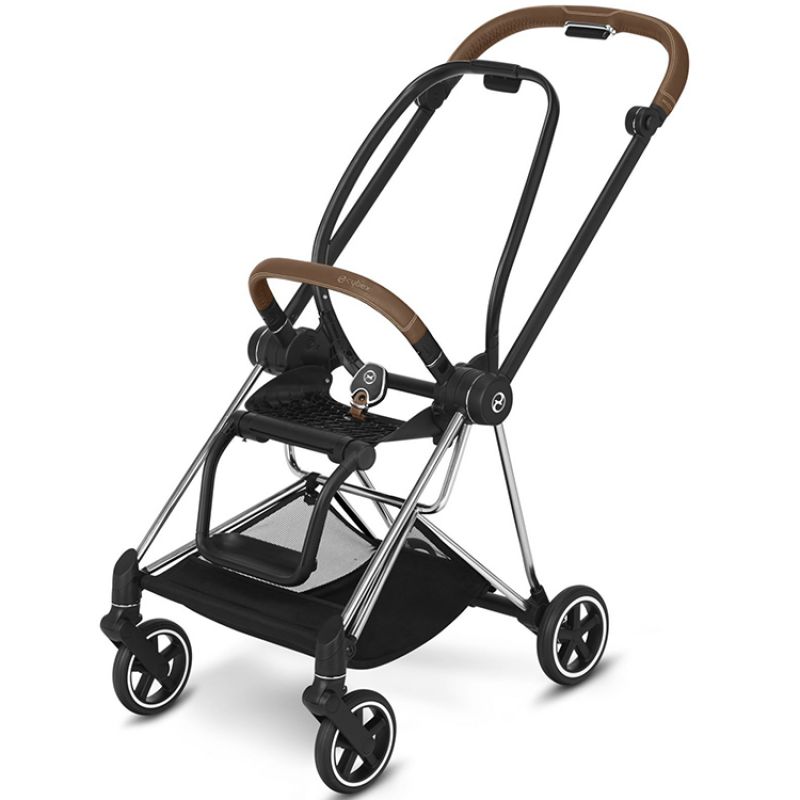 Châssis pour poussette Mios Chrome avec détails marron Cybex
