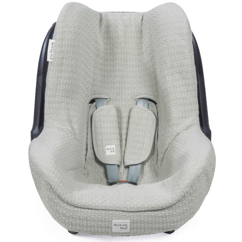 Housse siège auto I love vichy vert (groupe 0) Walking Mum