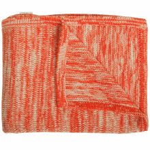 Couverture tricot coton rouge et beige (80 x 100 cm)  par Trixie