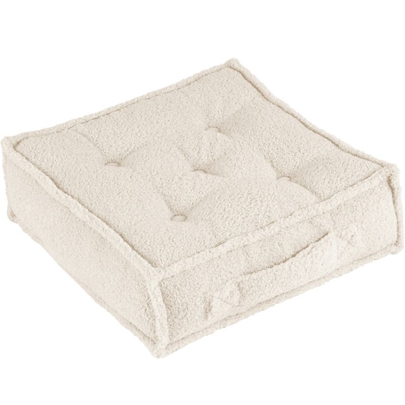 Coussin de sol en teddy Boho vanille Cotton&Sweets