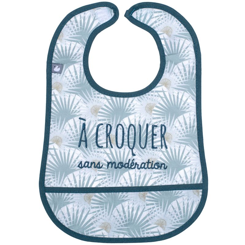 Bavoir à velcro Palm Springs  A croquer sans modération vert BB & Co
