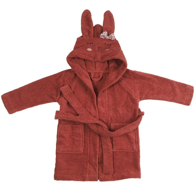 Peignoir de bain Lapin rouille (1-2 ans) Kikadu