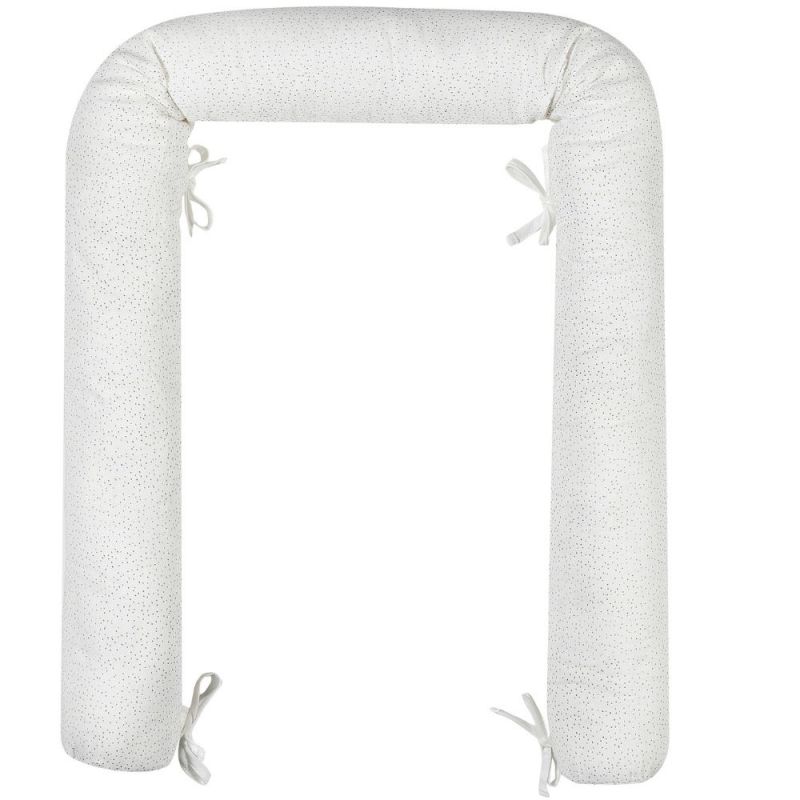 Tour de lit traversin en coton blanc Susie & Bonnie (180 cm) Nattou