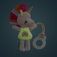 Doudou attache sucette Lena Mini ami de la nuit