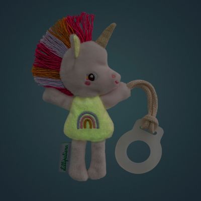 Doudou attache sucette Lena Mini ami de la nuit