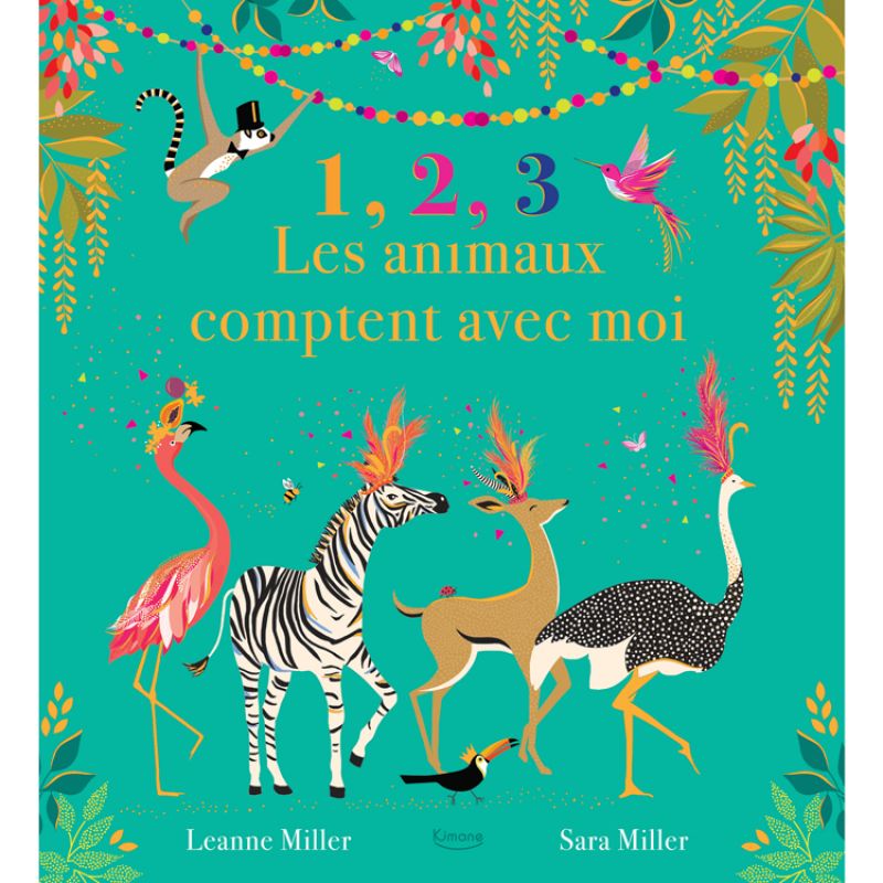 Livre 1, 2, 3 Les animaux comptent avec moi Editions Kimane
